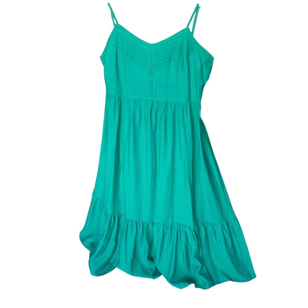 Kelly Green Strappy Midi Dress – Sweetheart Neckline – US 10 / UK 14